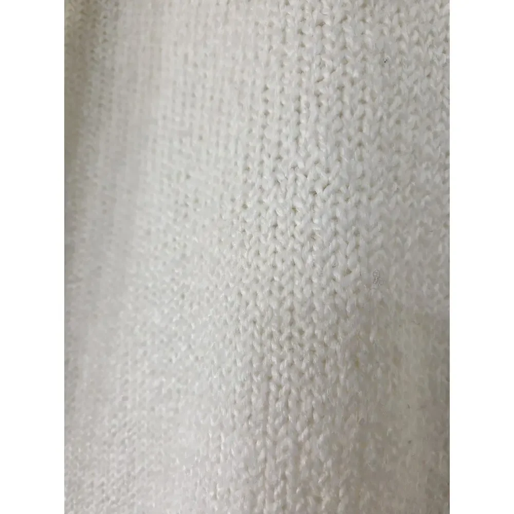 Diane Von Furstenberg White Vintage Chunky Cozy Pullover Sweater, Size Medium - Picture 5 of 11